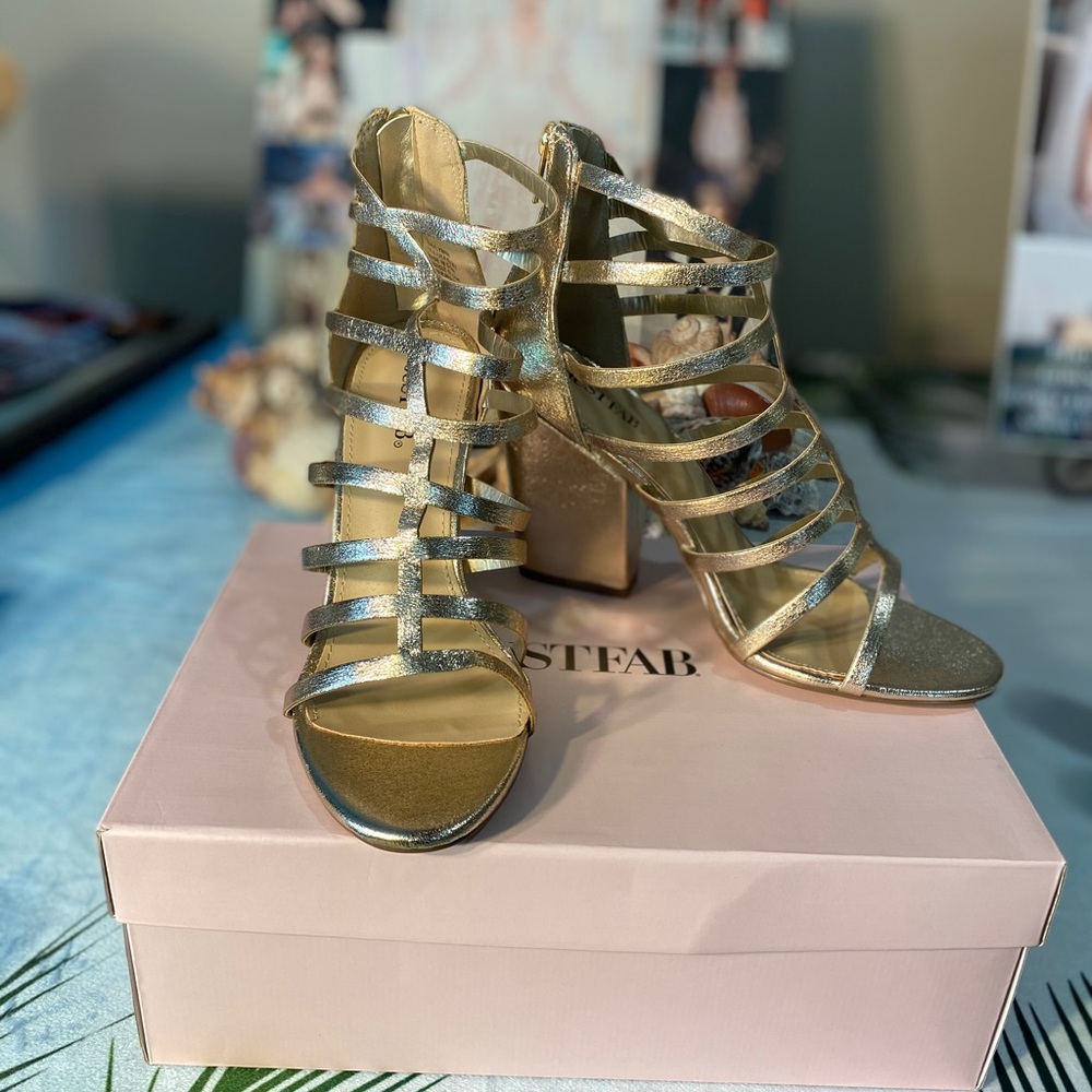Gold Wedge Sandal
